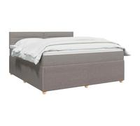 vidaXL Cama Box Spring con colchón con cabecera Topo 140 x 200 cm Tela