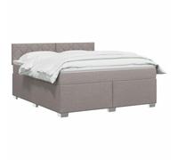 vidaXL Cama Box Spring con colchón con cabecera Topo 180 x 200 cm Tela