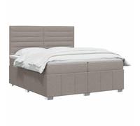 vidaXL Cama Box Spring con colchón con cabecera Topo 200 x 200 cm Tela