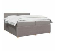 vidaXL Cama Box Spring con colchón con cabecera Topo 200 x 200 cm Tela