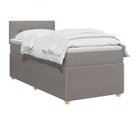 vidaXL Cama Box Spring con colchón con cabecera Topo 90 x 190 cm Tela