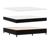 vidaXL Cama Box Spring con Colchón y Banco Negro 200x200 cm de Terciopelo