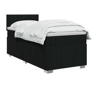 vidaXL Cama Box Spring con colchón Negro 100 x 200 cm Tela
