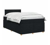 vidaXL Cama Box Spring con colchón Negro 120 x 190 cm Tela