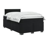 vidaXL Cama Box Spring con colchón Negro 120 x 200 cm Terciopelo, Dormitorio Moderno, Cama Ajustable, cabecero de Terciopelo, Juego de colchón Firme