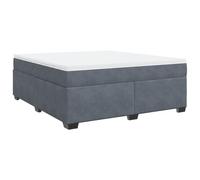 vidaXL Cama Box Spring con colchón Terciopelo Gris Oscuro 180x200 cm, boxspring, Camas con somier, Muebles de Dormitorio, Cama con somier, Cama