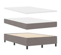 vidaXL Cama Box Spring con Colchón y Banco Gris Claro 80X200 cm Tela Estructura Elegante con Soporte Cómodo para Dormir en el Dormitorio Herramientas Incluidas fácil Montaje Almohadilla Fleece Toppe