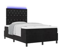 vidaXL Cama Box Spring con Colchón y LED Negra 120x190 cm de Terciopelo