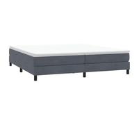 vidaXL Cama Box Spring sin colchón Gris Oscuro Terciopelo 200x210 cm, Cama, somier, Cama de Terciopelo, Muebles de Dormitorio, Cama Doble
