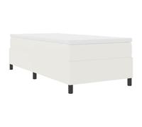 vidaXL Cama Box Spring Tela de Pana Crema 80x200 cm