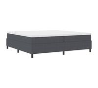 vidaXL Cama box spring tela de pana gris oscuro 200x200 cm