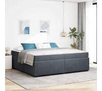 vidaXL Cama Completa Moderna de con colchón de Espuma, Ideal para la habitación de Invitados, Estilo contemporáneo, Hecha de Madera contrachapada y Terciopelo