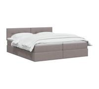 vidaXL Cama con Almacenamiento 2 uds. Topo Cuero sintético, Dormitorio, Soluciones de Almacenamiento Modernas, Cama Cómoda, Colchón de Espuma, Muebles Que Ahorran Espacio