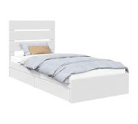 vidaXL Cama con Almacenamiento 90 x 200 cm Madera de ingeniería, Dormitorio, Moderno, Amplio Almacenamiento, Duradero, Acabado Resistente al Agua, decoración estilosa para Mejorar tu Espacio Vital co