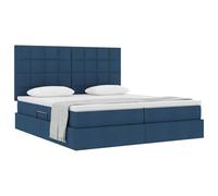 vidaXL Cama con Almacenamiento Azul 200 x 200 cm Cuero sintético, Cama de Almacenamiento Elegante, diseño Rectangular, Marco con elevación hidráulica, colchón de Espuma, Pieza Funcional