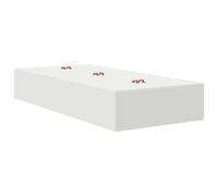 vidaXL Moderno marco de cama en color blanco para colchón individual de 80 x 200 cm con dos compartimentos, fácil montaje, diseño elegante, soluciones de MDF, minimalista, contemporáneo, adulto