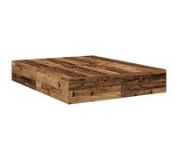 vidaXL Cama con Almacenamiento de Madera Envejecida 135 x 190 cm. Ideal para el Dormitorio, con diseño rústico y construcción sólida. Muebles Modernos y Minimalistas Que ahorran Espacio y están Bien