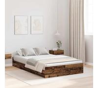 vidaXL Cama con Almacenamiento de Madera reciclada 120 x 190 cm. Tiene un Compartimento Que se Levanta y cajones deslizables Dormitorio Que Quiere Ahorrar Espacio. Diseño minimalis