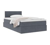 vidaXL Cama con Almacenamiento Gris Oscuro 120 x 190 cm Terciopelo, Muebles Modernos para el Dormitorio, Cama con Almacenamiento, tapizado Suave, diseño hidráulico, Incluye colchón