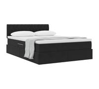 vidaXL Cama con Almacenamiento Negro 140 x 190 cm Terciopelo, Muebles Modernos para el Dormitorio, Cama con Almacenamiento, tapizado Suave, diseño hidráulico, Incluye colchón