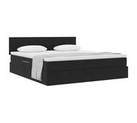 vidaXL Cama con Almacenamiento Negro 160 x 200 cm Terciopelo, Muebles Modernos para el Dormitorio, Cama con Almacenamiento, tapizado Suave, diseño hidráulico, Incluye colchón
