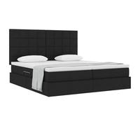 vidaXL Cama con Almacenamiento Negro 200 x 200 cm Cuero sintético, Cama de Almacenamiento Elegante, diseño Rectangular, Marco con elevación hidráulica, colchón de Espuma, Pieza Funcional