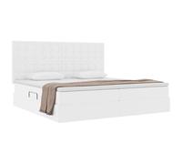 vidaXL Cama con Almacenamiento Puro 200 x 200 cm Cuero sintético, Dormitorio, Rectangular, Moderno, Duradero, con Diseño Ahorrador de Espacio, para Vida Acogedora, Materiales de Calidad, Estilo Versá