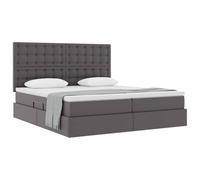 vidaXL Cama con Almacenamiento y colchón con colchón Gris 180 x 200 cm, Juego de Muebles rectangulares Modernos para Dormitorio, diseño Elegante, Estilo Sofisticado, Ahorro de Espacio, cómodo