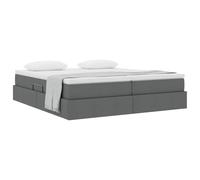 vidaXL Cama con Almacenamiento y colchón Gris Oscuro 180 x 200 cm, Cama Rectangular Moderna con Almacenamiento, Plataforma cómoda, diseño ahorrador de Espacio, Marco Ajustable
