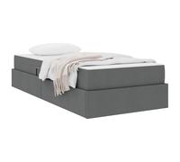 vidaXL Cama con Almacenamiento y colchón Gris Oscuro 90 x 200 cm, Cama Moderna y estilosa, Marco de Almacenamiento Duradero, solución compacta para tu Dormitorio