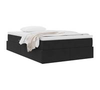 vidaXL Cama con Almacenamiento y colchón Negro 120 x 190 cm Terciopelo, Dormitorio, Rectangular, Moderno, Duradero, Diseño Elegante para Espacios contemporáneos, Materiales de Calidad, Soluciones de