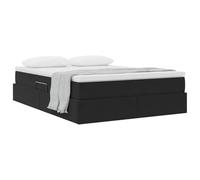 vidaXL Cama con Almacenamiento y colchón Negro 140 x 190 cm Terciopelo, Dormitorio, Rectangular, Moderno, Duradero, Diseño Elegante para Espacios contemporáneos, Materiales de Calidad, Soluciones de