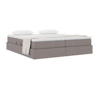 vidaXL Cama con Almacenamiento y colchón Taupé 180 x 200 cm Poliéster, Cama Rectangular Moderna con Almacenamiento, Plataforma cómoda, diseño ahorrador de Espacio, Marco Ajustable