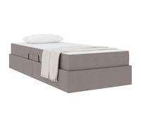 vidaXL Cama con Almacenamiento y colchón Taupé 90 x 200 cm Poliéster, Cama Moderna y estilosa, Marco de Almacenamiento Duradero, solución compacta para tu Dormitorio
