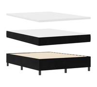 vidaXL Cama con Base con Colchón & Banco Negro 140x200 cm Terciopelo