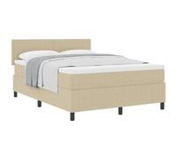 vidaXL Cama con Base de Muelles con Colchón Verde Claro Gris 140x200 cm Tela de Corduroy