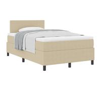 vidaXL Cama con Box Spring con Colchón Verde Claro Gris 120x200 cm Tela de Corduroy