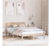 vidaXL Cama con cabecera, montada en la Pared, 140 x 190 cm, Hecha de Madera de Pino sólida. Tiene una Estructura Robusta, diseño Minimalista Ahorrar Espacio. Ideal para dormitori