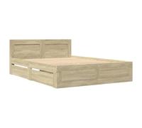vidaXL Cama con cabecero Madera de ingeniería Roble Sonoma 120x190 cm