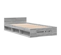vidaXL Cama con cajón Madera de ingeniería Gris Sonoma 90x190 cm, Cama, Cama con almacenaje, Estructura de Cama Individual, Cama Individual