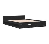 Cama Con Cajones Madera De Ingeniería Negro 140x190 Cm Vidaxl
