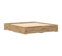 vidaXL Cama con cajones Madera de ingeniería Roble Artisan 180x200 cm