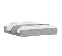 vidaXL Cama con Cajones, Somier de Listones, Armazón Base de Cama, Mueble para Dormitorio, Madera de Ingeniería Gris Hormigón 180x200 cm