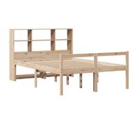 vidaXL Cama con estantería sin colchón Madera Maciza de Pino 120x190cm
