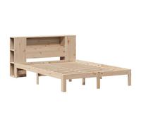 vidaXL Cama con estantería sin colchón Madera Maciza de Pino 120x200cm