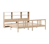 vidaXL Cama con estantería sin colchón Madera Maciza de Pino 180x200cm, Cama, Muebles de Dormitorio, Cama con Almacenamiento, Cama de Matrimonio