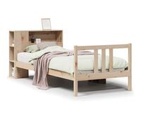 vidaXL Cama con estantería sin colchón Madera Maciza de Pino 75x190 cm