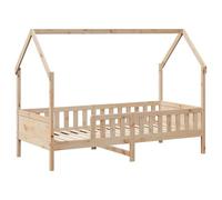 vidaXL Cama con forma de casa para niños madera maciza pino 90x200 cm, estructura de cama con forma de casa para hijos, estructura de cama, estructura de cama para hijos
