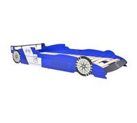 vidaXL Cama Infantil con Forma Coche Carreras Azul Habitación Decoración Niños
