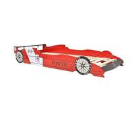 vidaXL Cama Infantil con Forma de Coche de Carreras para Niños 90x200 cm Roja